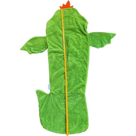 Snuggie Tails Kids Cozy Fire Breathing Green Dragon Lounge Blanket with Tail. - Picture 6 of 9